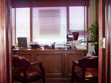 This picture of executive office furniture was taken by Joe Jensen of New York City.